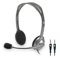 LOGITECH H110 w/MICROPHONE HEADPHONES
