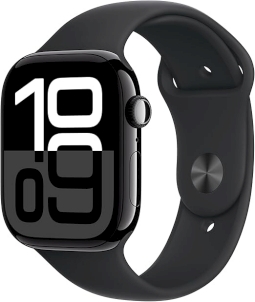 Apple Watch S10 GPS 46mm Jet Black Alu Case with Black Sport Band - S/M дисплеј модел