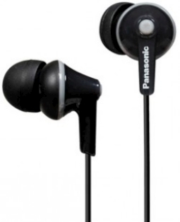 PANASONIC RP-HJE125E-K EARPHONES W/MIC BLACK
