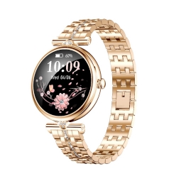 North Edge Healthcare Watch AK73 Gold with Heart Rate, Blood Oxygen, Bluetooth Call