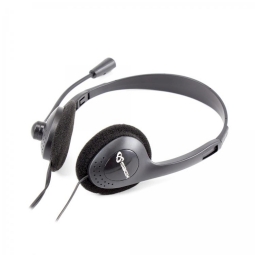 SBOX HS-201 HEADPHONES W/MICROPHONE BLACK