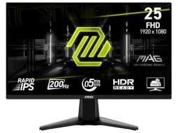 MSI MAG 255F E20 Gaming Rapid IPS, 200Hz, 0.5ms, FHD, HDMIx2, DP, Tilt, VESA, Headphone