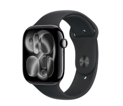 Apple Watch S11 GPS 42mm Jet Black Aluminium Case with Black Sport Band S/M