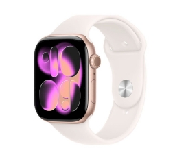 Apple Watch S11 GPS 42mm Rose Gold Aluminium Case with Light Blush Sport Band S/M