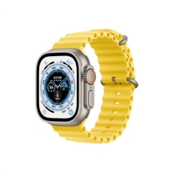 Apple Watch Ultra Cellular, 49mm Titanium Case with Yellow Ocean Band