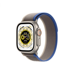 Apple Watch Ultra Cellular, 49mm Titanium Case with Blue/Gray Trail Loop