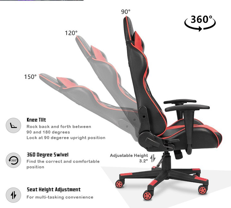 Техномаркет VIPER G5 GAMING CHAIR BLACK/RED